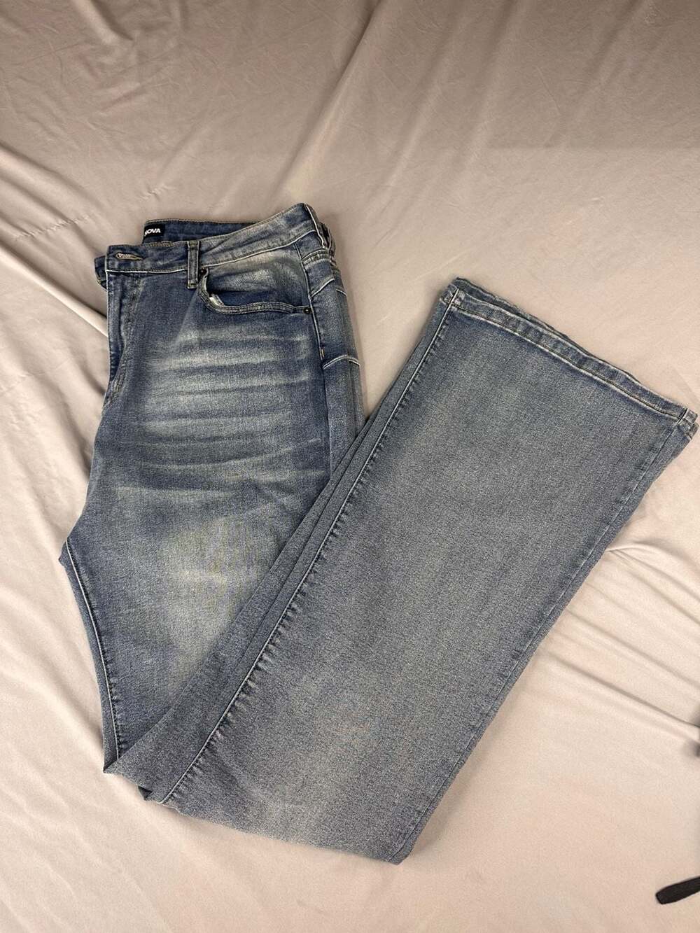 Fashion Nova Blue Wash Flare Jeans
